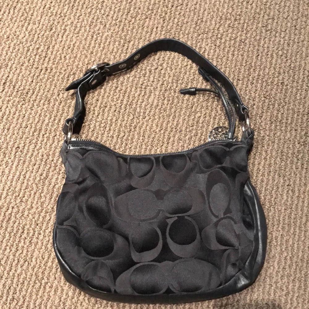 Authentic Coach sateen handbag